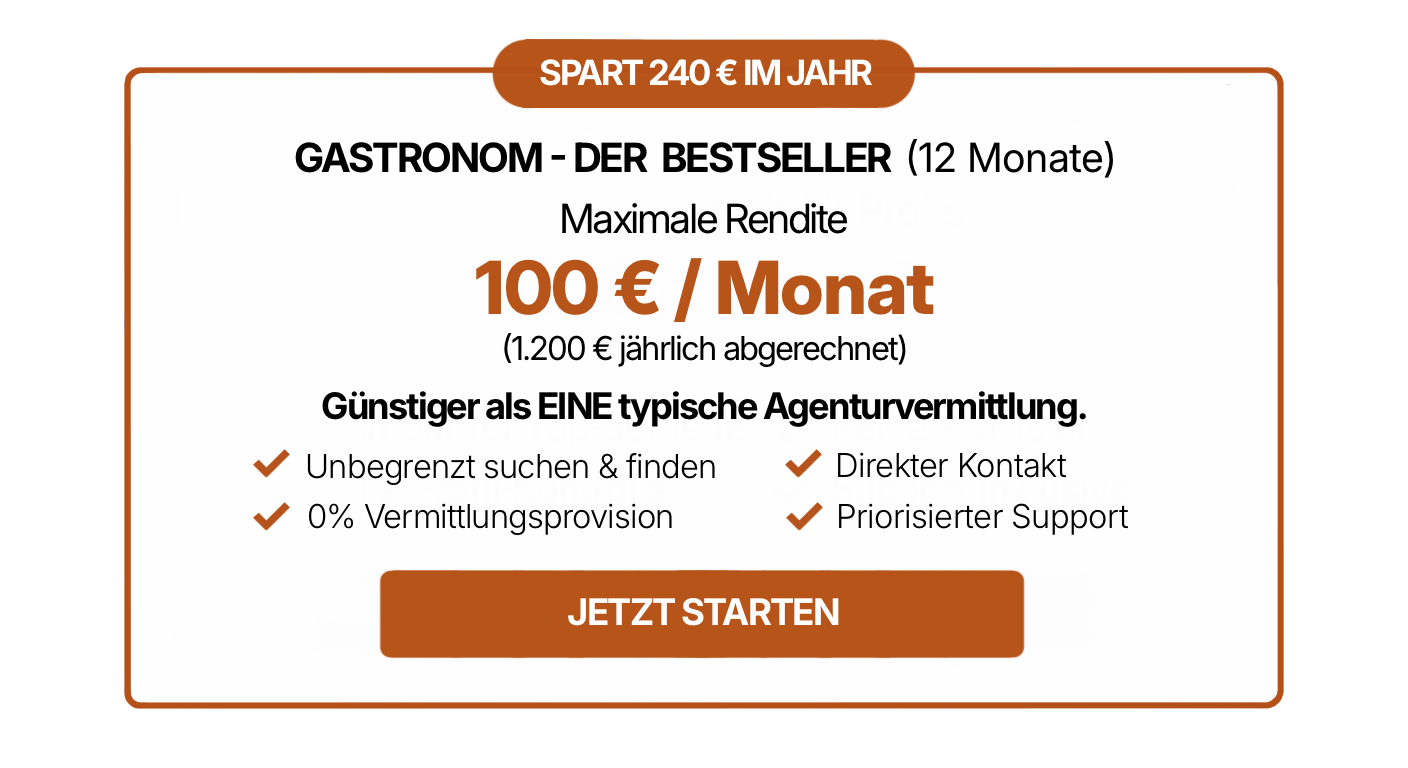 Abo 12 Monate für Gastronomen